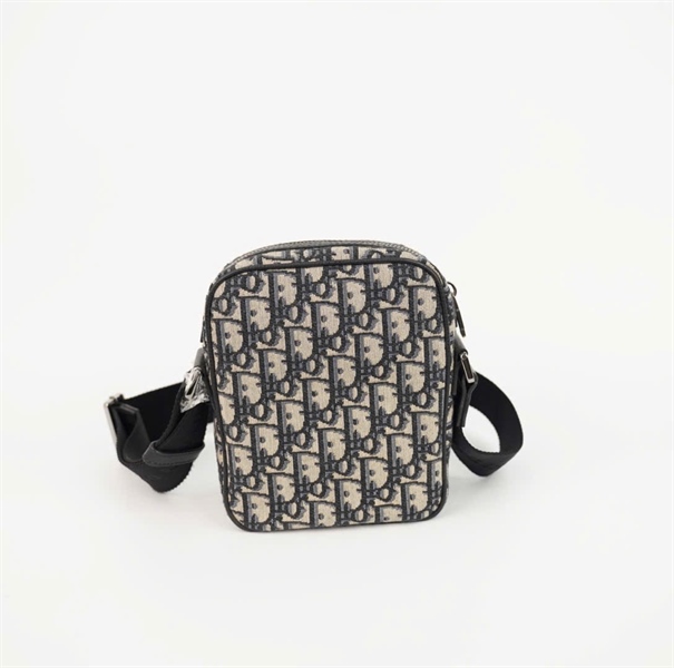 Túi Dior đeo chéo xám đen (21-B0-0260) sz16 (Manly) KG+