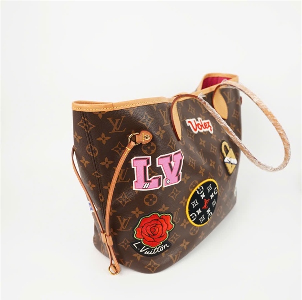 Túi LV Neverfull hoa nâu kèm ví sz34 ( HC) +