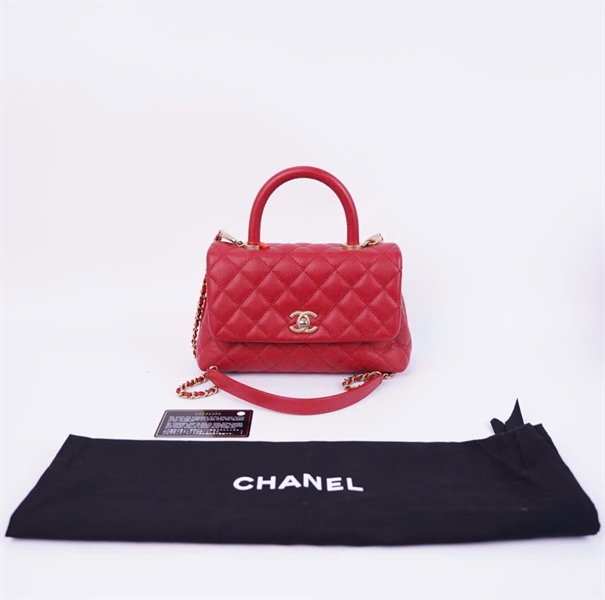 Túi Chanel đỏ size 22 (24234358) (BMC) +