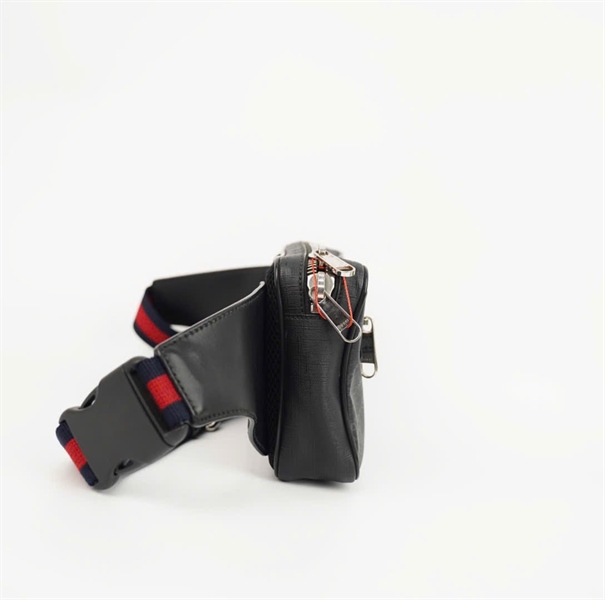 Túi GG đeo chéo màu đen dây xanh đỏ sz23 ( KG) +