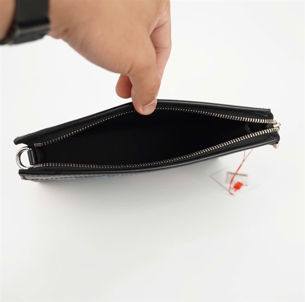 Túi LV Clutch ô vuông đen in hình kèm ví sz22 (KG) +