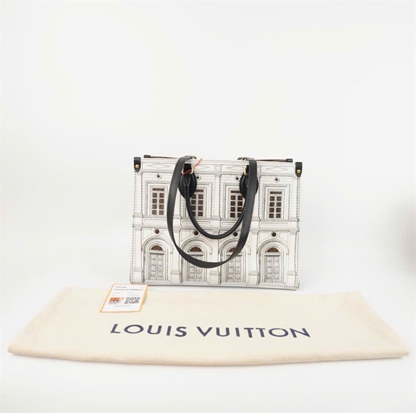 Túi LV onthego họa tiết lâu đài lòng hoa nâu size 34 +