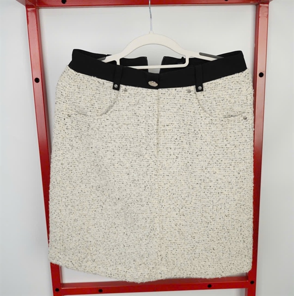 Set bộ Maje trắng muối tiêu viền đen sz40 (KG) +