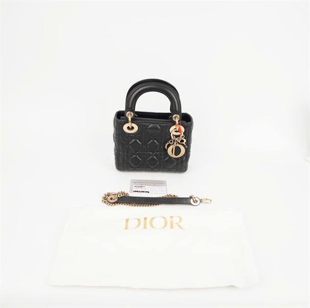 Túi Dior Lady đen sz mini ( HC) +