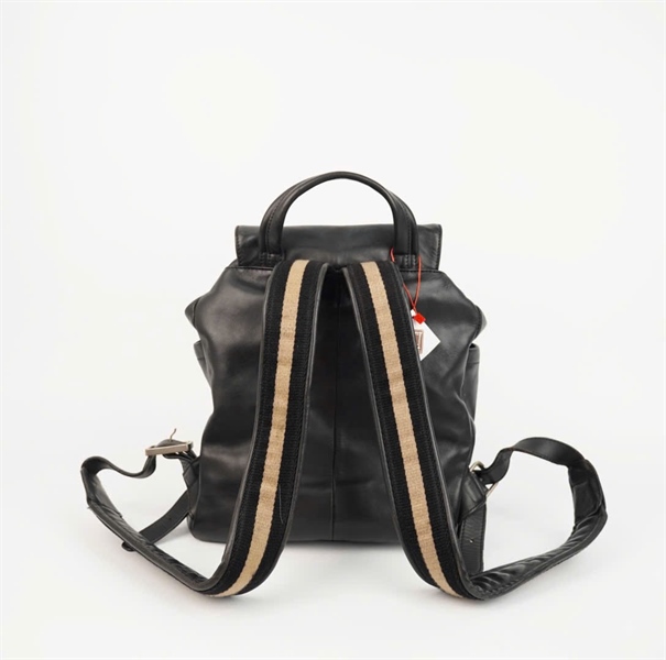 Balo Bally màu đen dây rút quai đeo trắng đen (KG) +