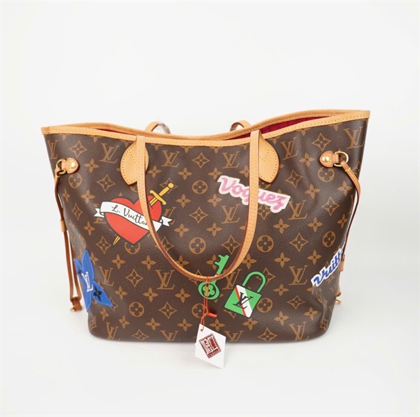 Túi LV Neverfull hoa nâu kèm ví sz34 ( HC) +