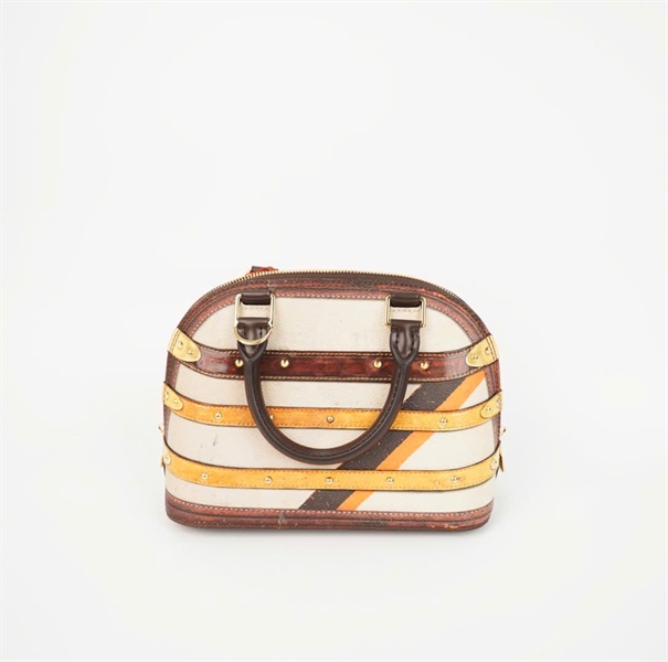 Túi LV Alma màu trắng viền nâu kèm ổ+ chìa sz22 (FL2188) ( HC) +