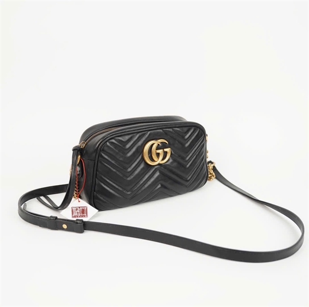 Túi GG vân đen size 23 (Manly) KG+