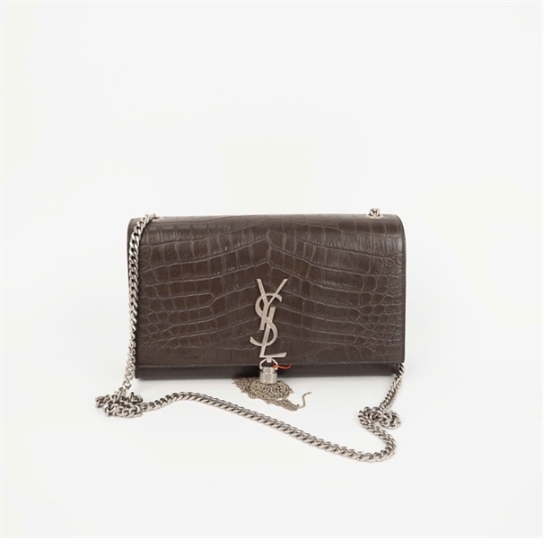 Túi YSL nâu có tua rua size 24 (Manly) KG+