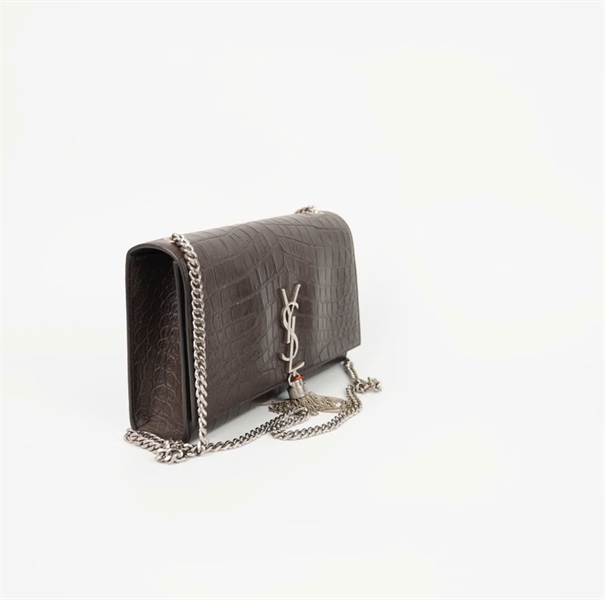 Túi YSL nâu có tua rua size 24 (Manly) KG+