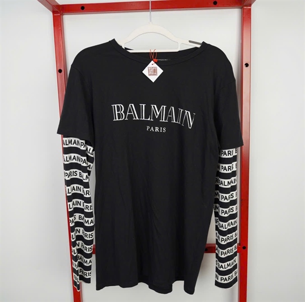 Á thun Balmain đen tay dài KG +