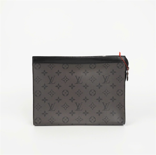 Túi LV Clutch nền xám hoa đen sz26 (KG) +