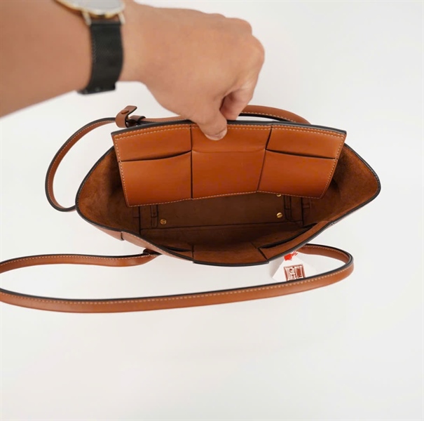 Túi Bottega màu nâu đan lưới sz23 (HC) +