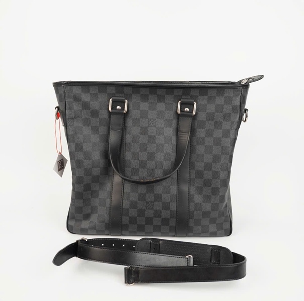 Túi LV tote đen ô vuông sz34 (KG) +