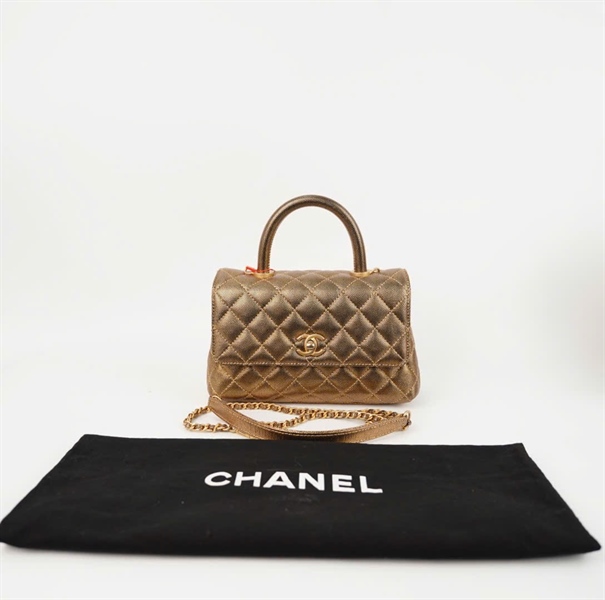 Túi Chanel Coco vàng đồng sz22 (code 28081328) (BMC) +