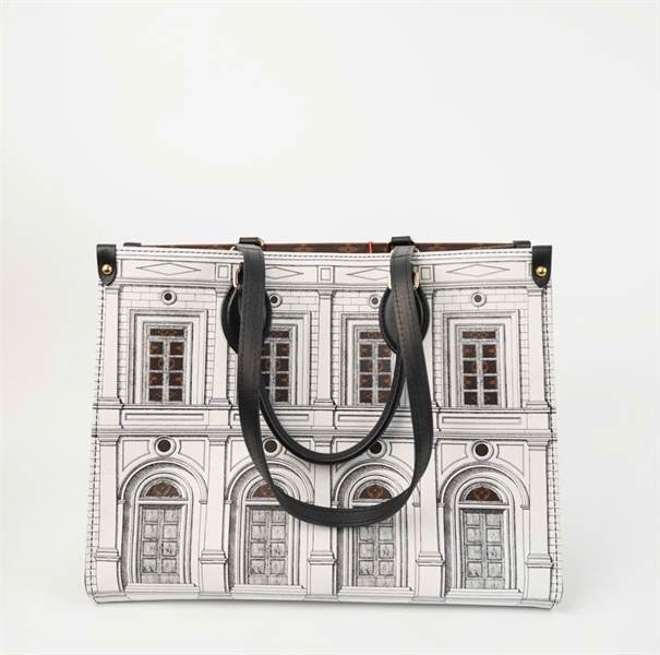 Túi LV onthego họa tiết lâu đài lòng hoa nâu size 34 +