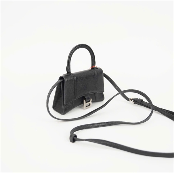 Túi Balenciaga Hourglass đen size mini (Manly) KG+