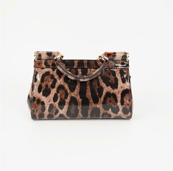 Túi D&G da báo bóng sz 18cm KG+