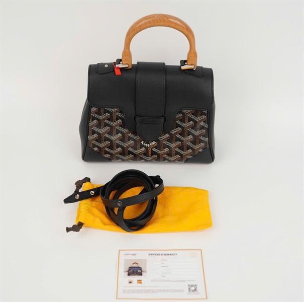 Túi EGoYard đen quai trúc size 20 (Hthom) +