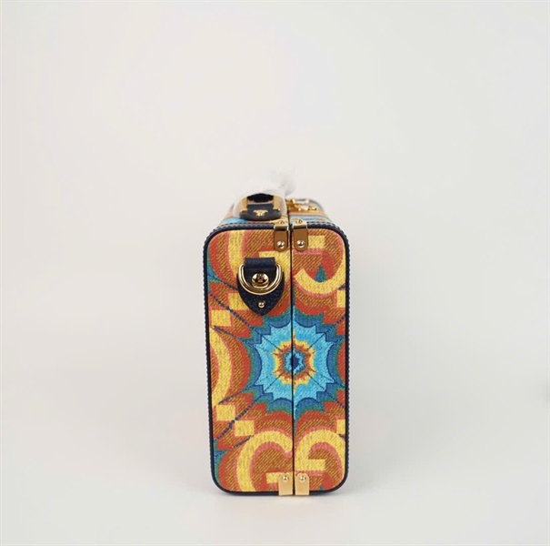 Túi GG hoạ tiết vàng viền xanh sz27 (HC) +