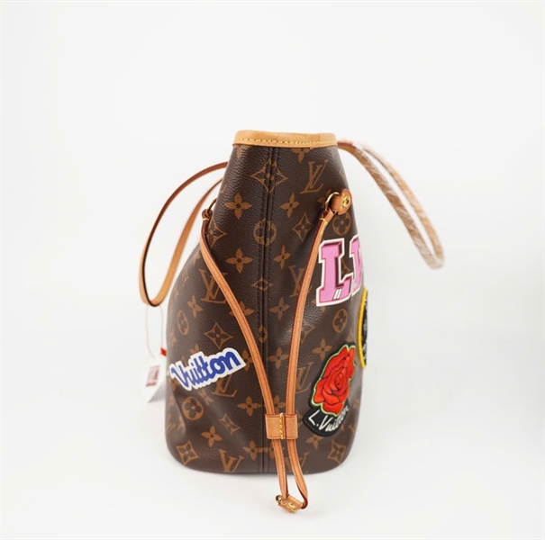 Túi LV Neverfull hoa nâu kèm ví sz34 ( HC) +