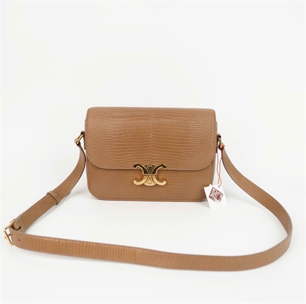 Túi Celine Triomphe màu vàng da trăn sz23 (HC) +