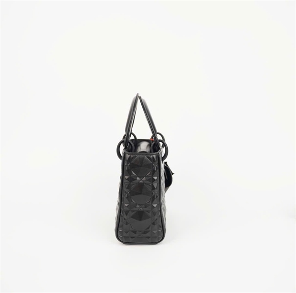 Túi Dior Lady kim cương màu đen sz mini (BMC) +