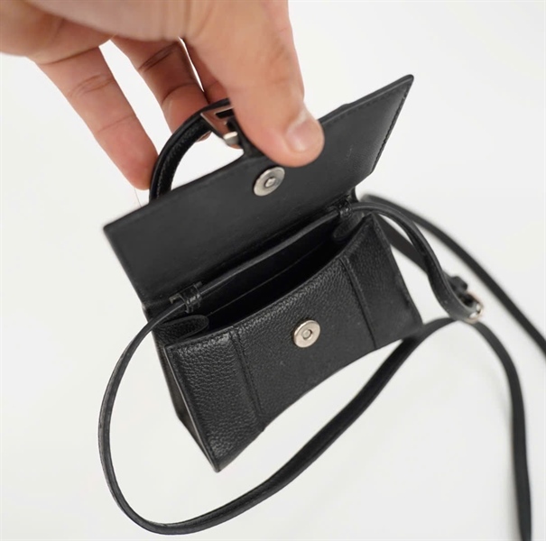 Túi Balenciaga Hourglass đen size mini (Manly) KG+
