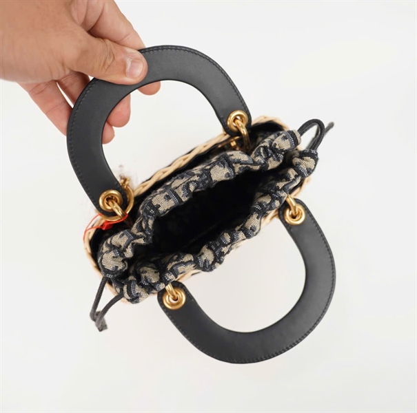 Túi Dior cối có lót màu xám sz17 (HC) +