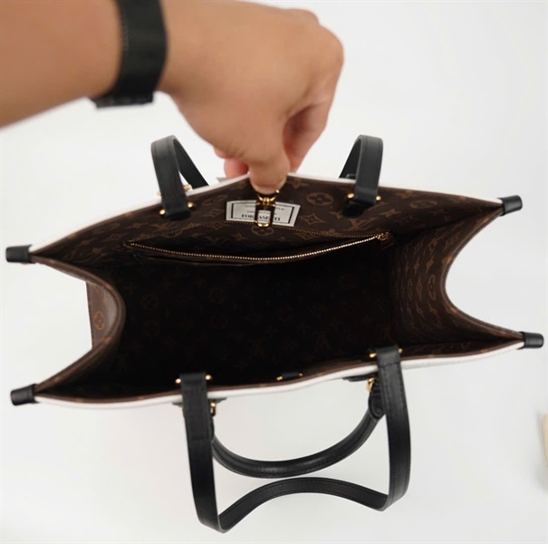 Túi LV onthego họa tiết lâu đài lòng hoa nâu size 34 +