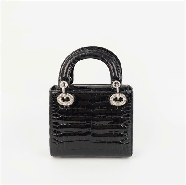 Túi Dior Lady da trăn đen sz mini (HC) +