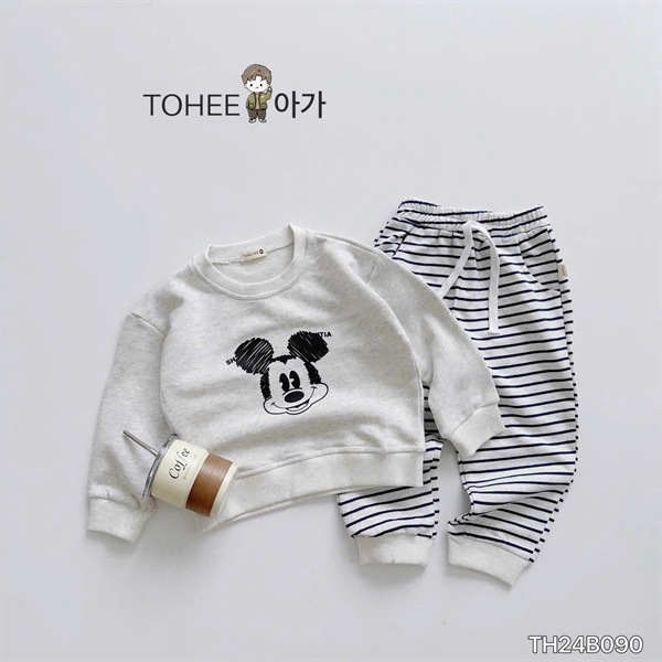 Set nỉ xám đen mickey