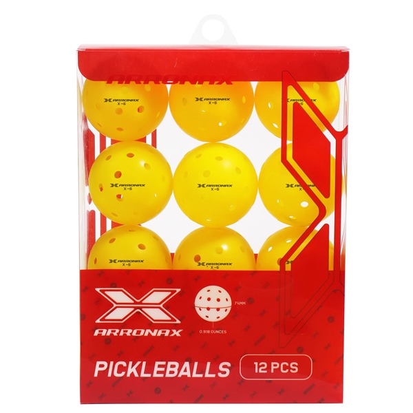 Hộp 12 Bóng Pickleball Aaronax (40 Lỗ)