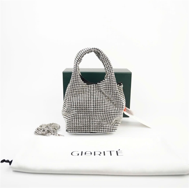 Túi Giarite trắng đính cườm sz14 KG +