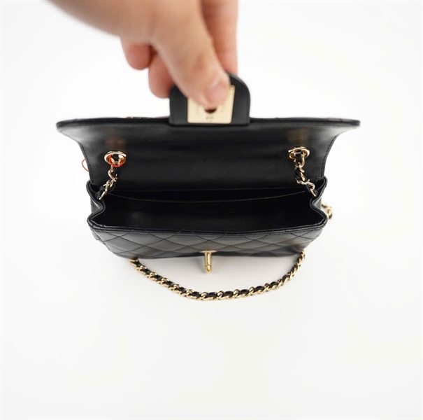 Túi Chanel Pre- Owned ( 23532706) màu đen tai thỏ sz16 +