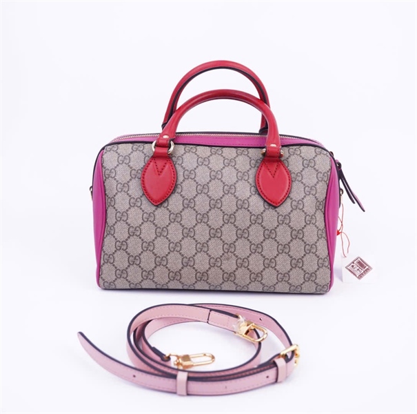 Túi GG Pre- Owned viền hồng sz28 KG +