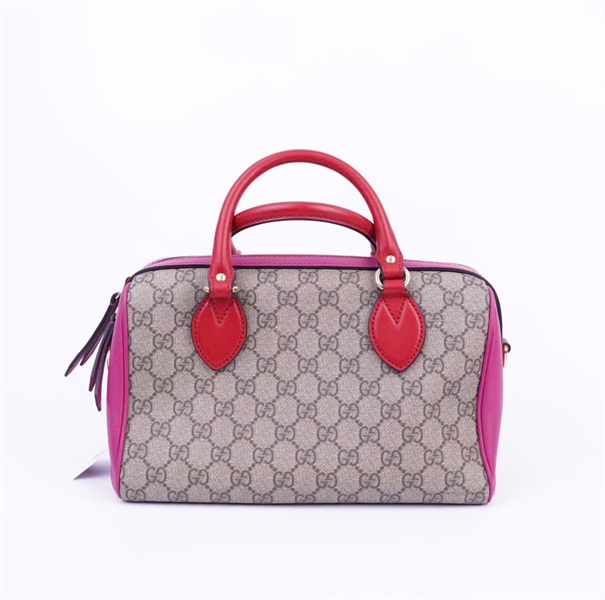 Túi GG Pre- Owned viền hồng sz28 KG +