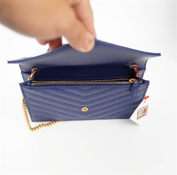 Túi Clutch YSL xanh dương size 19 +