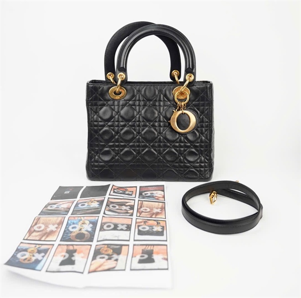 Túi Dior Lady đen size M (BQ) KG+