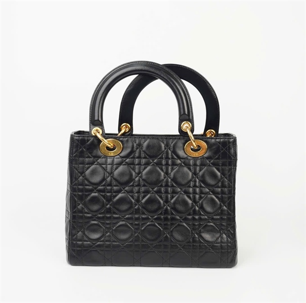 Túi Dior Lady đen size M (BQ) KG+