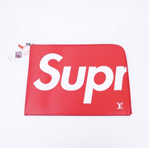 Túi LV kẹp nách đỏ SUPREME+