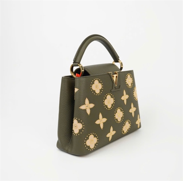 Túi LV Capu rêu hoa vàng sz 26cm (HC)+