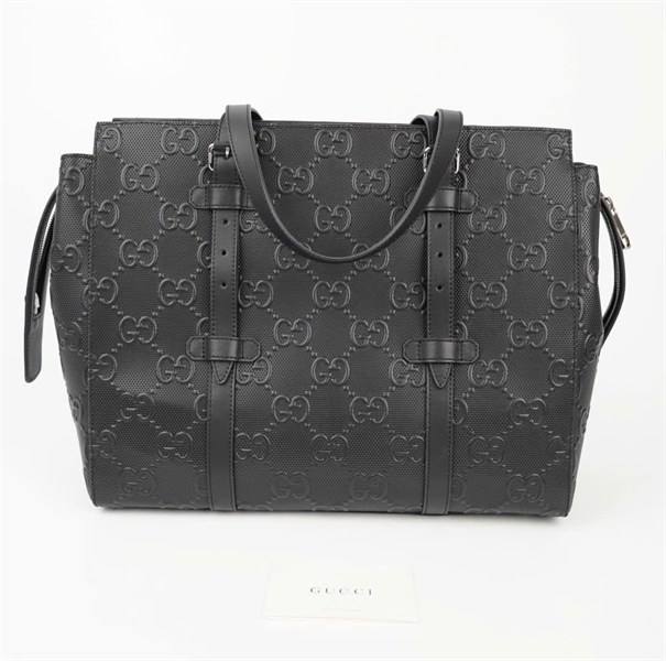 Túi GG đen logo in nổi sz36 KG +