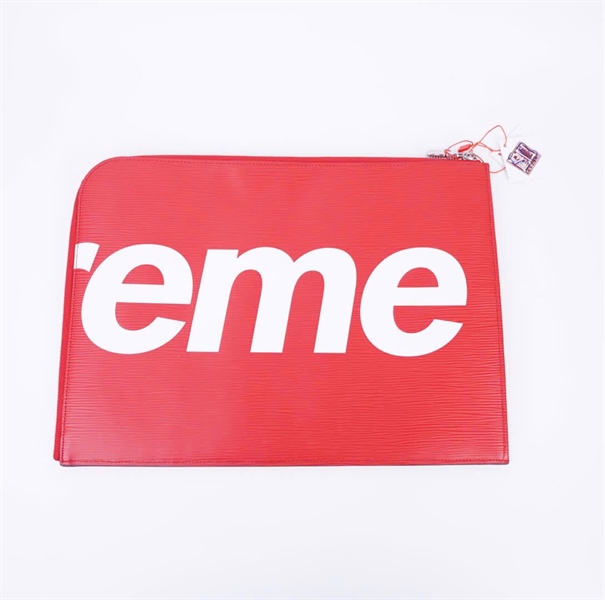 Túi LV kẹp nách đỏ SUPREME+