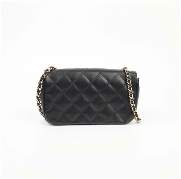 Túi Chanel Pre- Owned ( 23532706) màu đen tai thỏ sz16 +