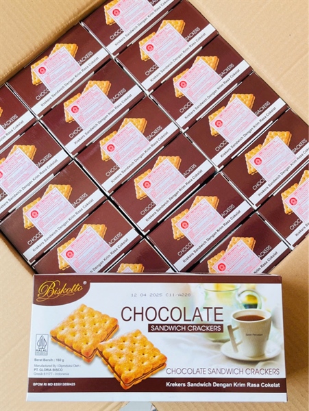 Bk vp bánh chocolate sandwich crackers 160G