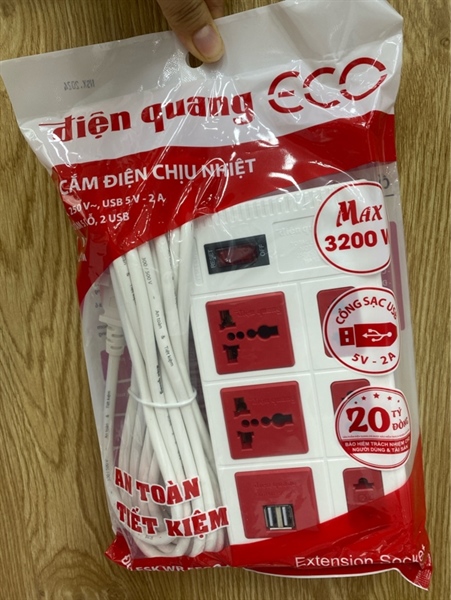 Ổ cắm điện quang eco đq esk 5WR 5ECO 2A