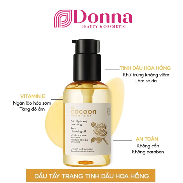Dầu tẩy trang hoa hồng Cocoon 140ml