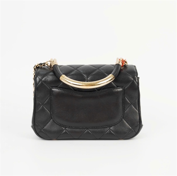 Túi Chanel đen quai tròn (24023118) sz18 (HC) +