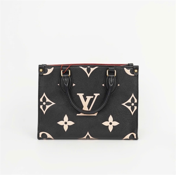 Túi LV Onthego nền đen hoa trắng (HC) +